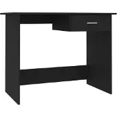 vidaXL Bureau Noir 100x50x76 cm Bois d’ingénierie