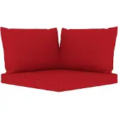 vidaXL Coussin pour palette 3 pcs. rouge tissu Oxford