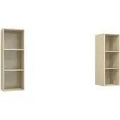 vidaXL Armoires murales TV 2 pcs. chêne Sonoma bois composite