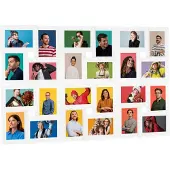 vidaXL Collage de cadres photo de photo 24x(10x15 cm) Blanc MDF
