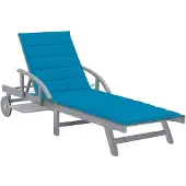 vidaXL Bain de soleil avec support acacia massif
