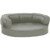 vidaXL Matelas pour chien Ergonomique 60x42 cm Gris aspect lin