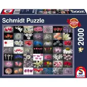 Schmidt Spiele Blumen Grußß, puzzle de fleurs, 2000 pièces, puzzle, jeu de puzzle, 58297