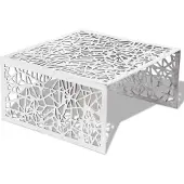 vidaXL Table basse argentée perforée géométrique aluminium