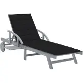 vidaXL Bain de soleil avec support acacia massif