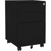 vidaXL Classeur mobile Noir 39x45x60 cm Acier