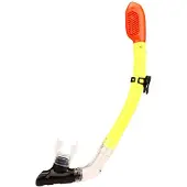 Waimea Tuba Waimea Snorkel Full Dry Liquid Silicone Jaune Fluo