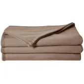 Poyet Motte Couverture Polaire Taupe Poleco 100% polyester 320g 240x220