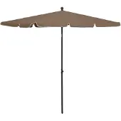 vidaXL Parasol avec mât 210x140 cm Taupe