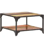 vidaXL Table basse 60x60x35 cm Vieux bois massif