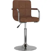vidaXL Tabouret de bar en tissu brun