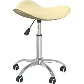 vidaXL Chaise de salle à manger Pivotante Crème Similicuir