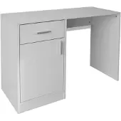 vidaXL Bureau avec tiroir et armoire blanc 100x40x73 cm