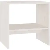 vidaXL Table de chevet Blanc 40x30,5x40 cm Bois de pin massif