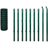 vidaXL Clôture euro acier 10x1,0 m vert