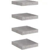 vidaXL Étagères murales flottantes 4 pcs gris béton 23x23,5x3,8 cm MDF