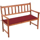 vidaXL Banc de jardin avec support 120 cm bois massif acacia