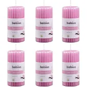 Bolsius Bougies parfumées pilier côtelé 6 pcs 120x58 mm Magnolia