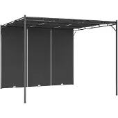 vidaXL Pavillon de jardin avec rideau latéral 3x3x2,25 m Anthracite
