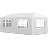 MaxxGarden Tente de fête blanche - 6 parois - 3 x 6 m