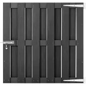 vidaXL Portillon WPC 100x100 cm Gris