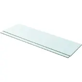 vidaXL Panneaux d'étagère 2 pcs Verre Transparent 100 x 30 cm