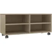 vidaXL Meuble TV avec roulettes Chêne sonoma Bois d'ingénierie800183