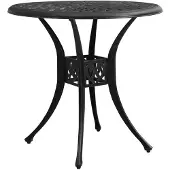 vidaXL Table de jardin noire 78x78x72 cm fonte d'aluminium
