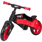 Nijdam Loopfiets Verstelbaar - N Rider - Zwart/Rood (9.45")