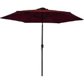 vidaXL Parasol avec mât métallique 300 cm rouge bordeaux