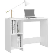 vidaXL Table d'ordinateur blanc 102,5x35x75 cm bois composite