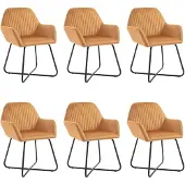 vidaXL Chaises à manger lot de 6 crème velours277014