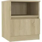 vidaXL Table de chevet chêne sonoma 40x40x50 cm bois d'ingénierie