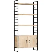 vidaXL Bibliothèque à 4 niveaux 80x30x180 cm Bois de manguier massif