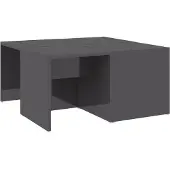 vidaXL Tables basses 4 pcs. Gris brillant 33x33x33 cm Bois composite