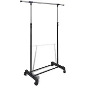 vidaXL Port-manteau réglable 4 roulettes 1 rail d'accrochage