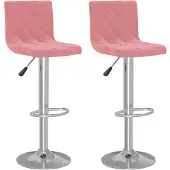 vidaXL Tabouret de bar 2 pcs velours rose