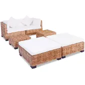 vidaXL Ensemble de canapés 16 pcs. rotin naturel