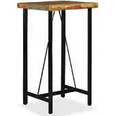 vidaXL Table de bar en vieux bois massif 60x60x107 cm