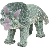 vidaXL Peluche Triceratops debout Peluche verte XXL