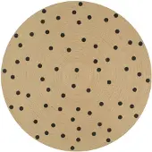 vidaXL Tapis fait à la main Jute avec imprimé à pois 120 cm