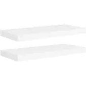 vidaXL Étagères murales flottantes 2 pcs blanc 60x23,5x3,8 cm MDF