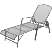 vidaXL Chaise longue Tissu d'acier Réglable