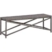 vidaXL Banc de jardin 120 cm Poly Rattan Grau