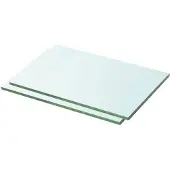 vidaXL Panneaux d'étagère 2 pcs Verre Transparent 30 x 15 cm