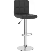 vidaXL Tabouret de bar noir similicuir