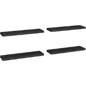 vidaXL Étagères murales flottantes 4 pcs noir 90x23,5x3,8 cm MDF