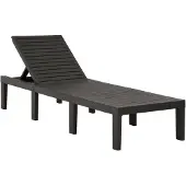 vidaXL Chaise longue plastique Anthracite