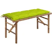 vidaXL Banc de jardin pliable avec support 118 cm bambou