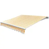 vidaXL Toile de store orange & blanc 350x250 cm